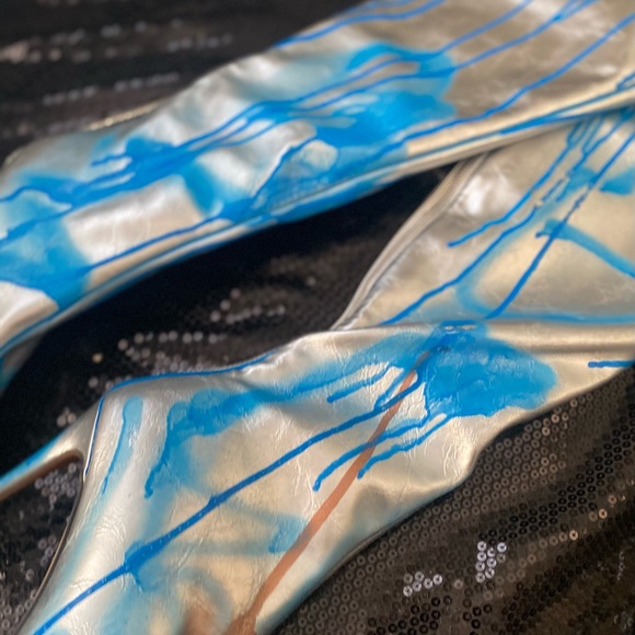 The Silver Baddie Over the Knee Boot Sz 11 - Picture 9 of 16